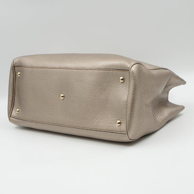 Bamboo Shopper Tote Champagne Leather