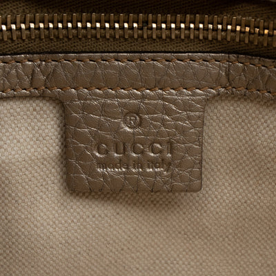 Bamboo Shopper Tote Champagne Leather