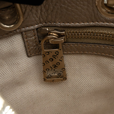 Bamboo Shopper Tote Champagne Leather