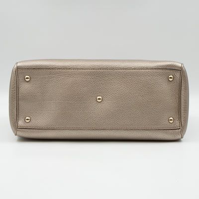 Bamboo Shopper Tote Champagne Leather