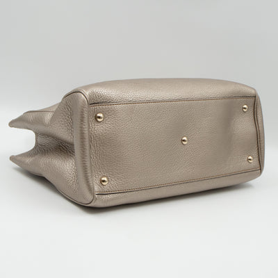 Bamboo Shopper Tote Champagne Leather