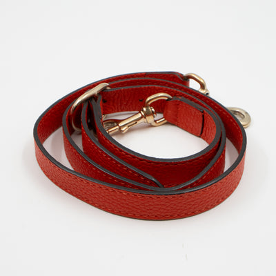 Bamboo Shopper Tote Red Orange Leather