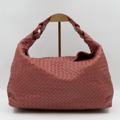 Sloane Hobo Bag Intrecciato Mauve Leather