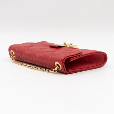 Saint Germain Pochette with chain Red Monogram Empreinte