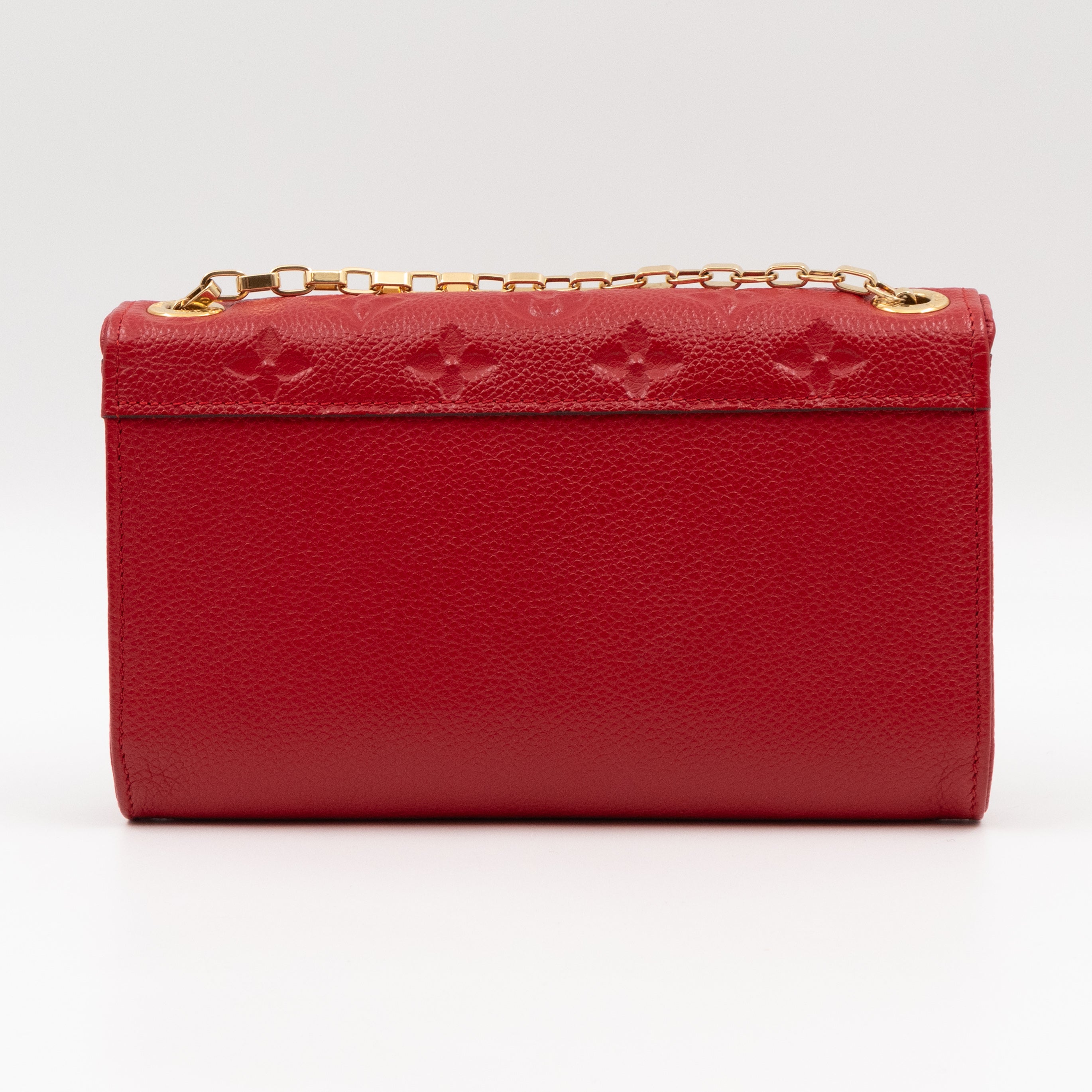 Saint Germain Pochette with chain Red Monogram Empreinte