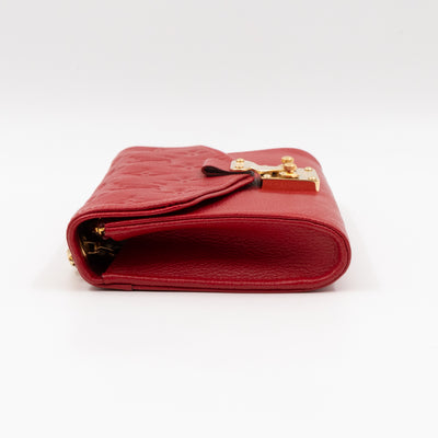 Saint Germain Pochette with chain Red Monogram Empreinte