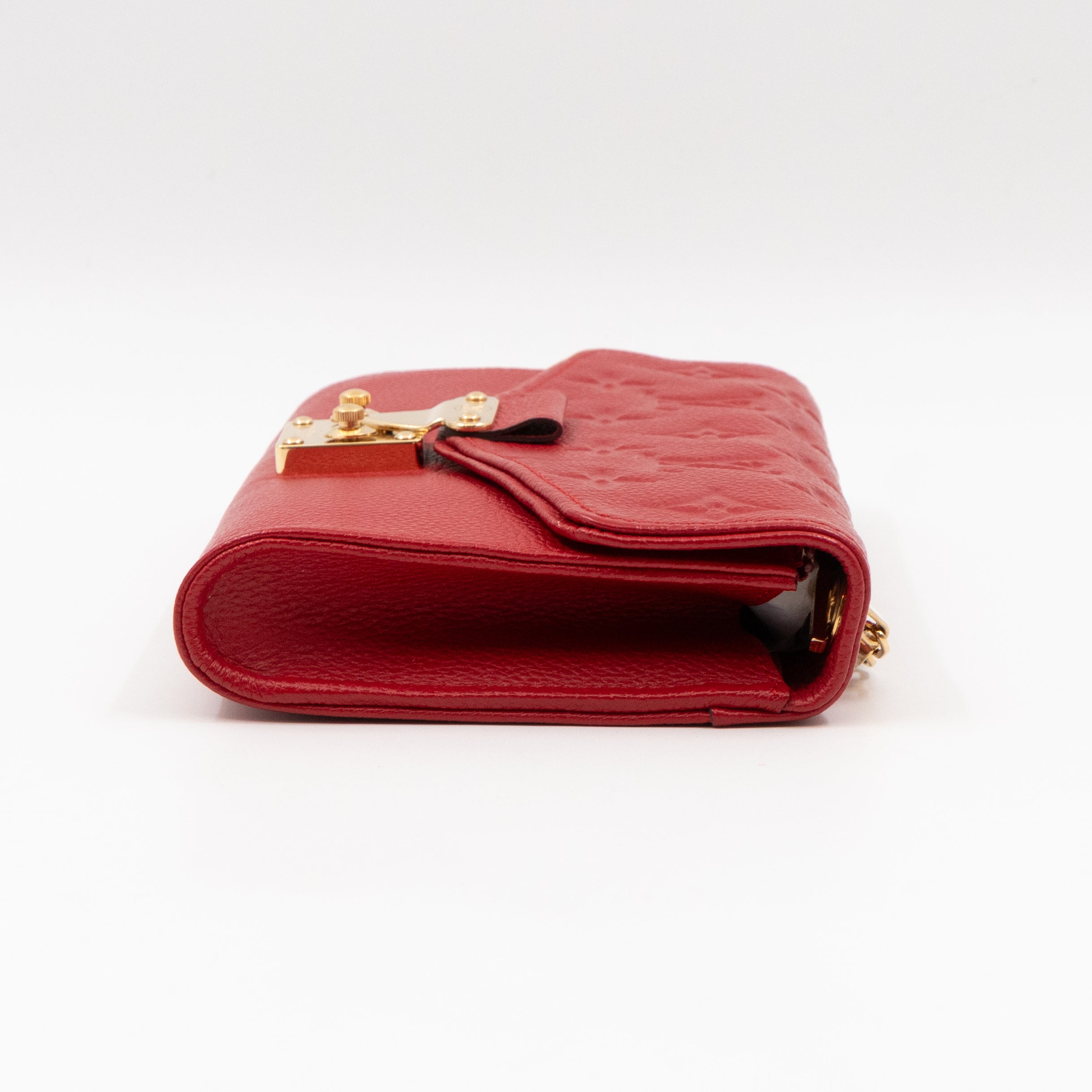 Saint Germain Pochette with chain Red Monogram Empreinte