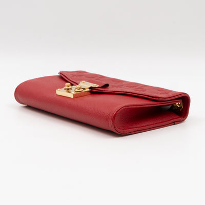 Saint Germain Pochette with chain Red Monogram Empreinte