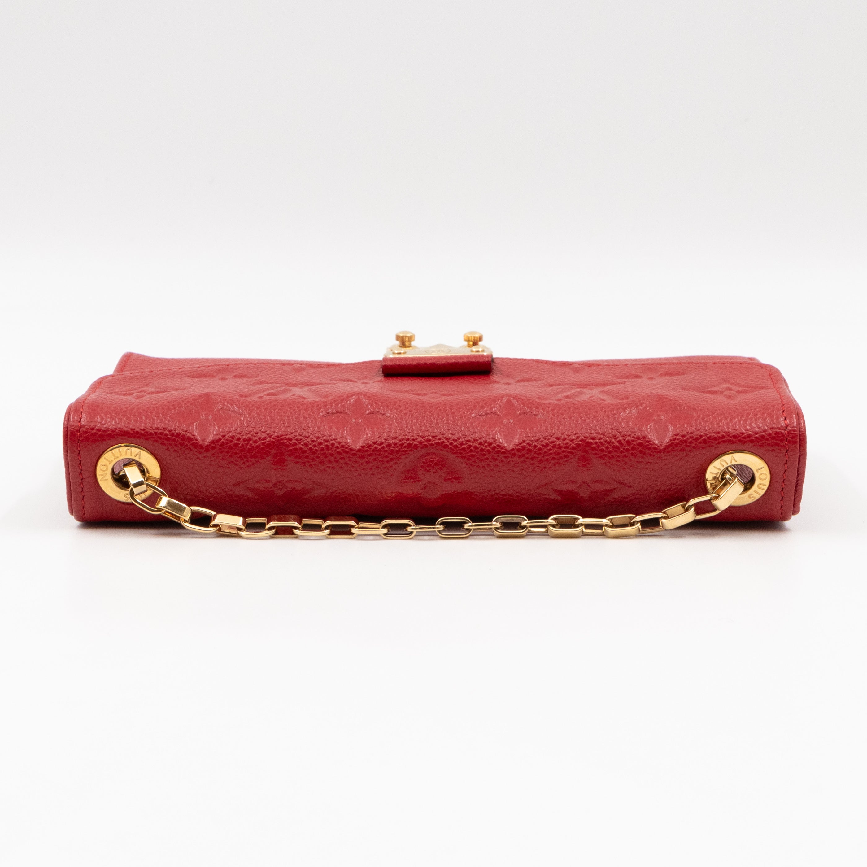 Saint Germain Pochette with chain Red Monogram Empreinte