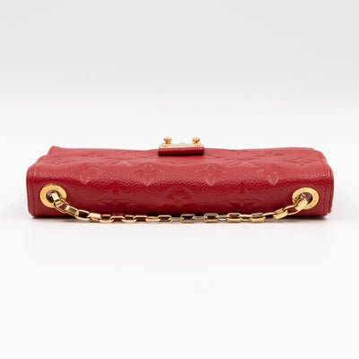 Saint Germain Pochette with chain Red Monogram Empreinte