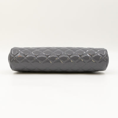 Timeless Clutch Quilted Lavender Blue Patent Leather