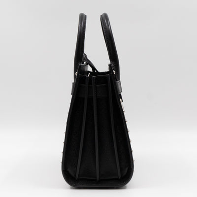 Sac de Jour Nano Studded Black Leather
