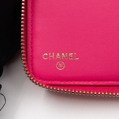 Zip Around Organizer Wallet Pink Leather