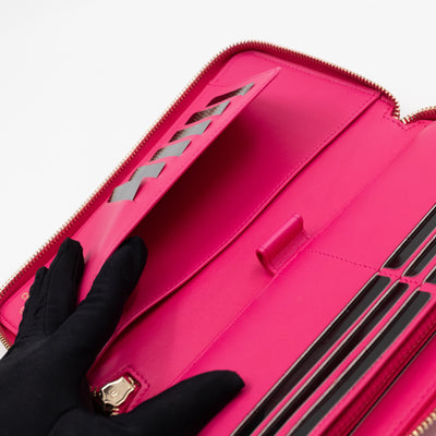 Zip Around Organizer Wallet Pink Leather