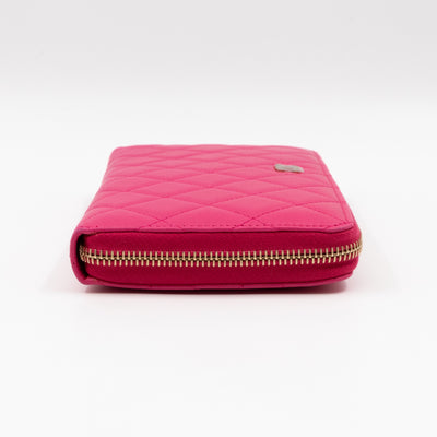 Zip Around Organizer Wallet Pink Leather