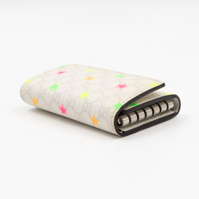 6-Key Holder White Micro GG Supreme Stars Canvas