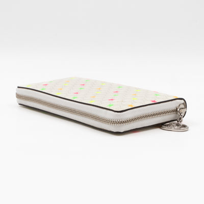 Zip Around Wallet White Micro GG Supreme Stars Canvas