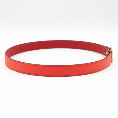 Mini Constance Buckle & Reversible Red and Rose Jaipur Leather Belt 80 cm