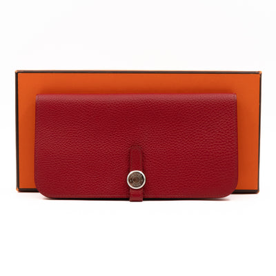 Dogon Long Wallet Red Leather