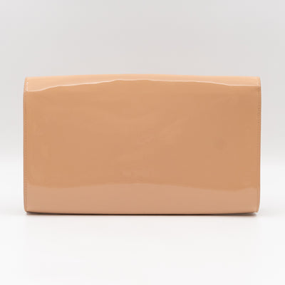 Belle De Jour Clutch Large Patent Leather Rose Beige