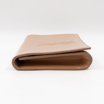 Belle De Jour Clutch Large Patent Leather Rose Beige
