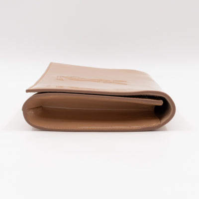 Belle De Jour Clutch Large Patent Leather Rose Beige