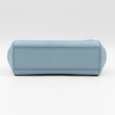 Sicily Small Dauphine Leather Light Blue