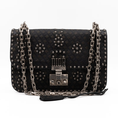 Addict Medium Black Calfskin Ruthenium