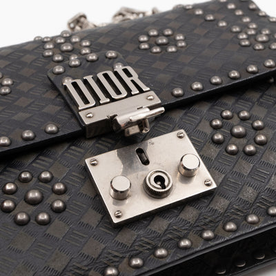 Addict Medium Black Calfskin Ruthenium