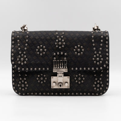 Addict Medium Black Calfskin Ruthenium