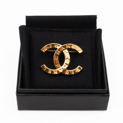 CC Brooch Letters Gold