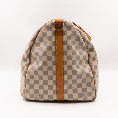 Keepall 55 Bandouliere Damier Azur