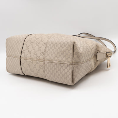 Bree Shoulder Bag White Guccissima Leather