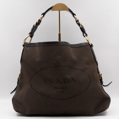 Canapa Hobo Brown Canvas