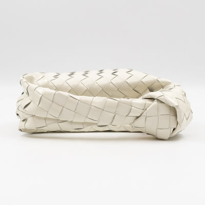 Jodie Mini Intrecciato White Patent Leather