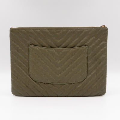 Medium O Case  Green Chevron