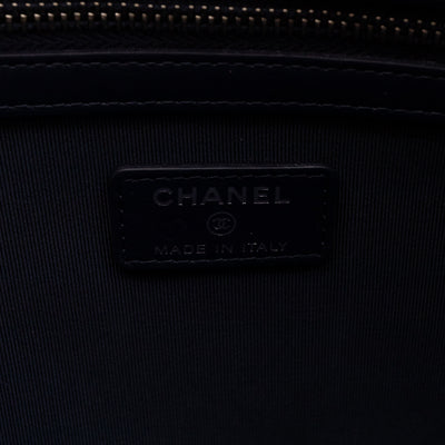 Large Gabrielle O Case Tweed Blue Leather