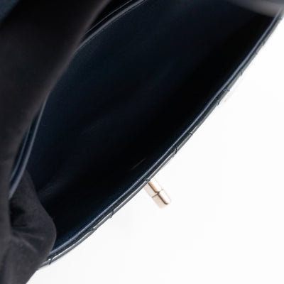 Classic Double Flap Medium Navy Patent Leather