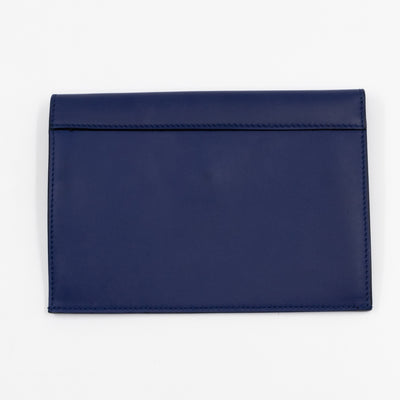Tie Knot Tote Bag Medium Navy Leather