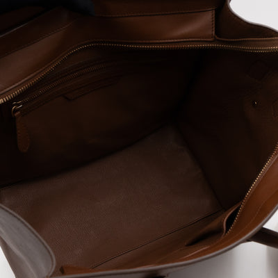 Mini Luggage Brown Leather