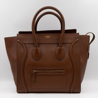 Mini Luggage Brown Leather