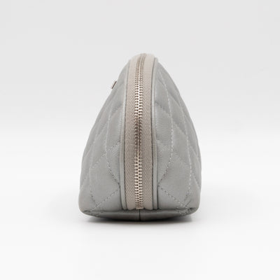 Cosmetic Pouch 2.55 Grey Metallic Leather