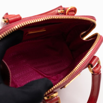 Promenade Mini Red Saffiano Vernice Leather
