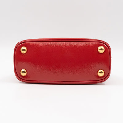 Promenade Mini Red Saffiano Vernice Leather
