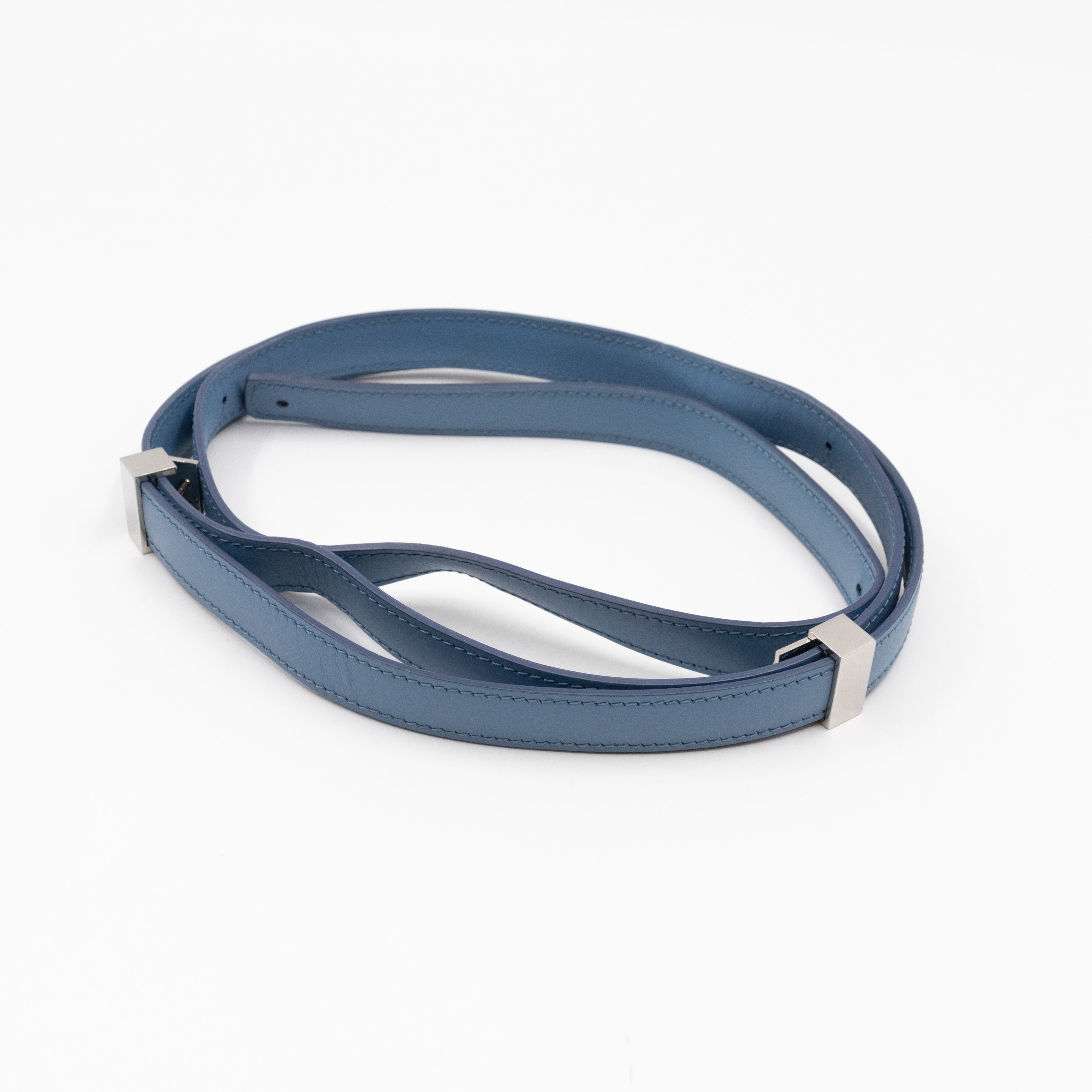 Classic Box Medium Blue Leather