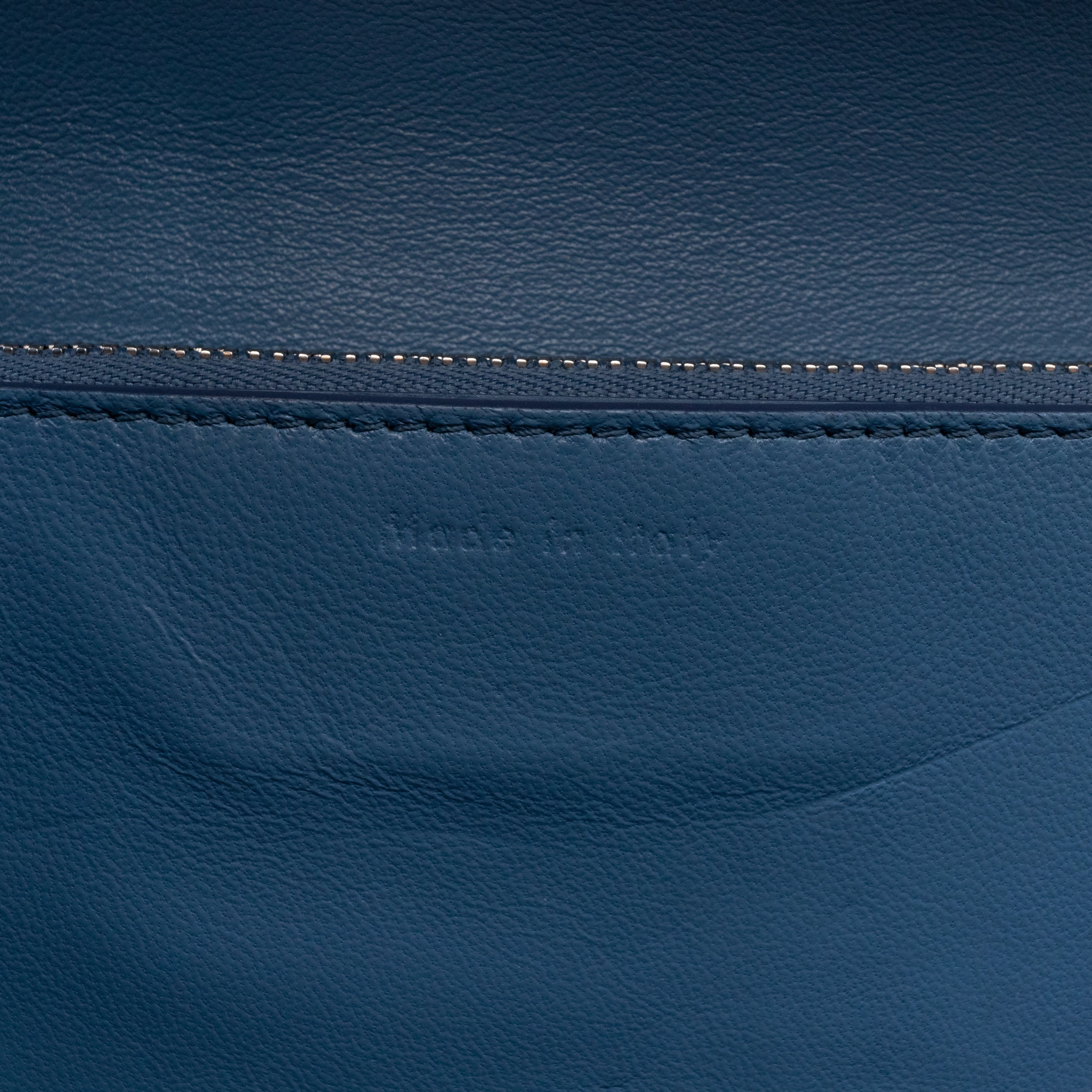 Classic Box Medium Blue Leather
