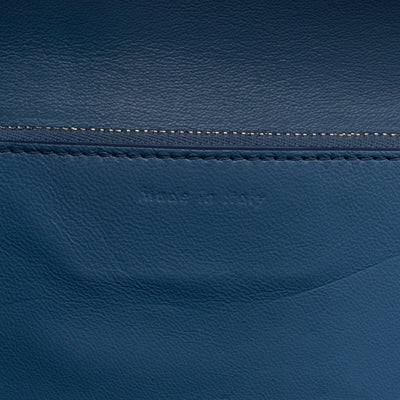 Classic Box Medium Blue Leather