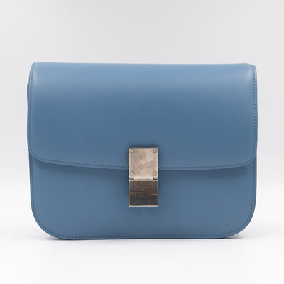 Classic Box Medium Blue Leather