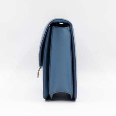 Classic Box Medium Blue Leather