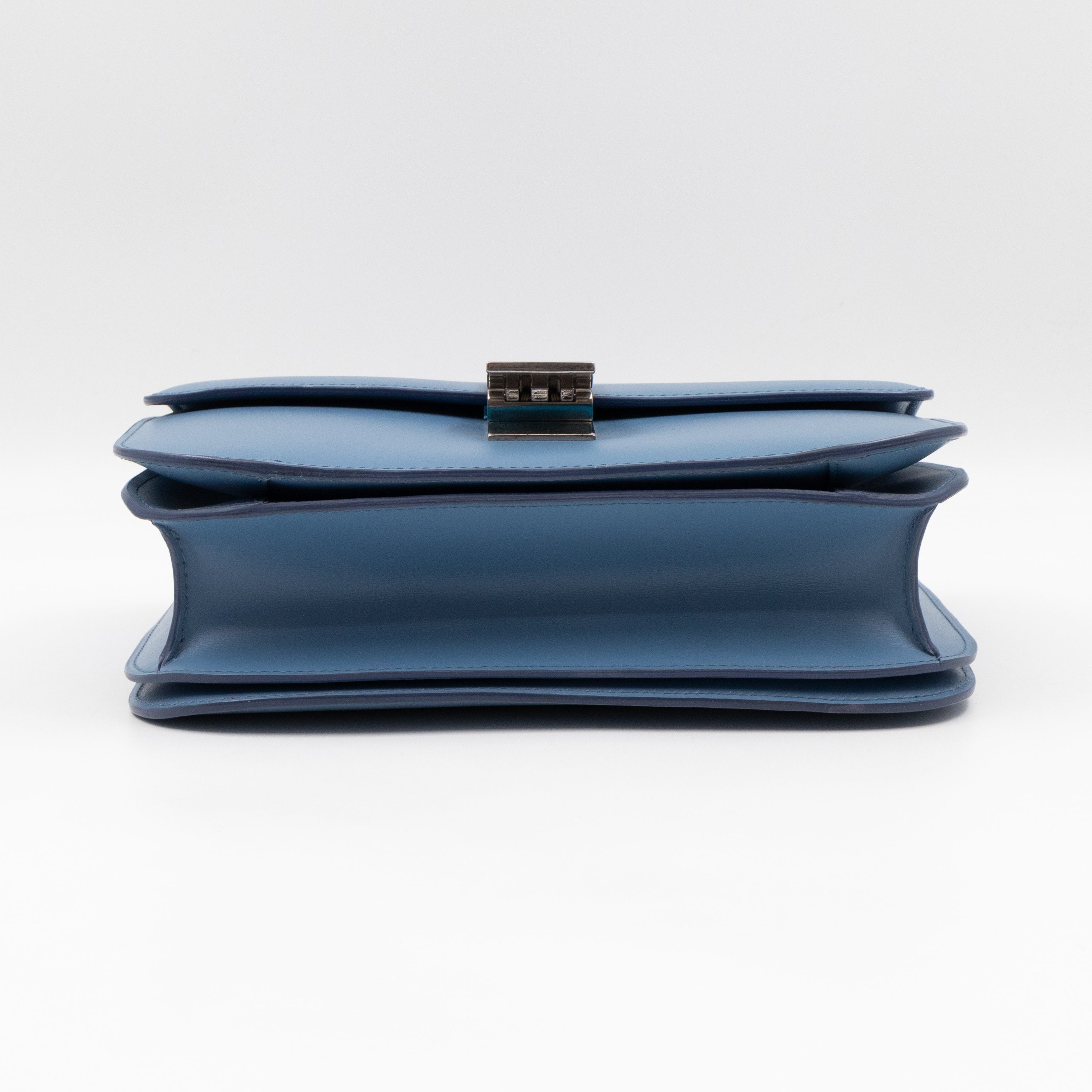 Classic Box Medium Blue Leather